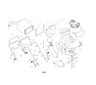 Craftsman 917377843 engine/housing/handle/bag diagram