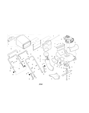 Engine/housing/handle/bag