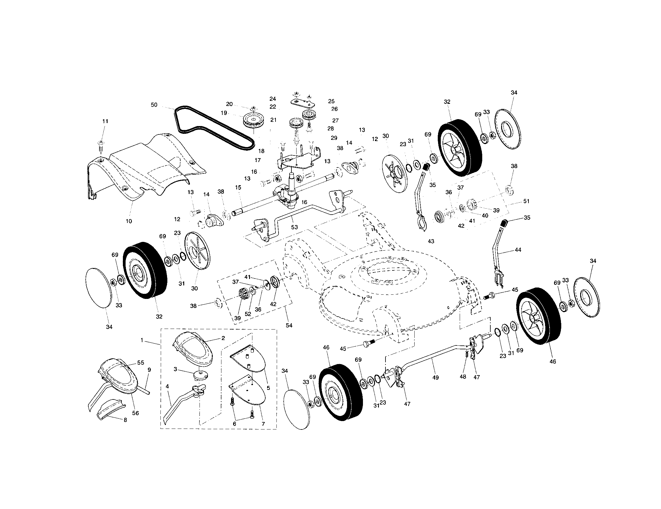 Wheels/tires/drive cover