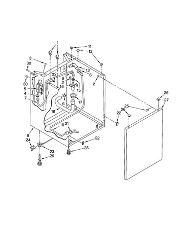 Washer cabinet