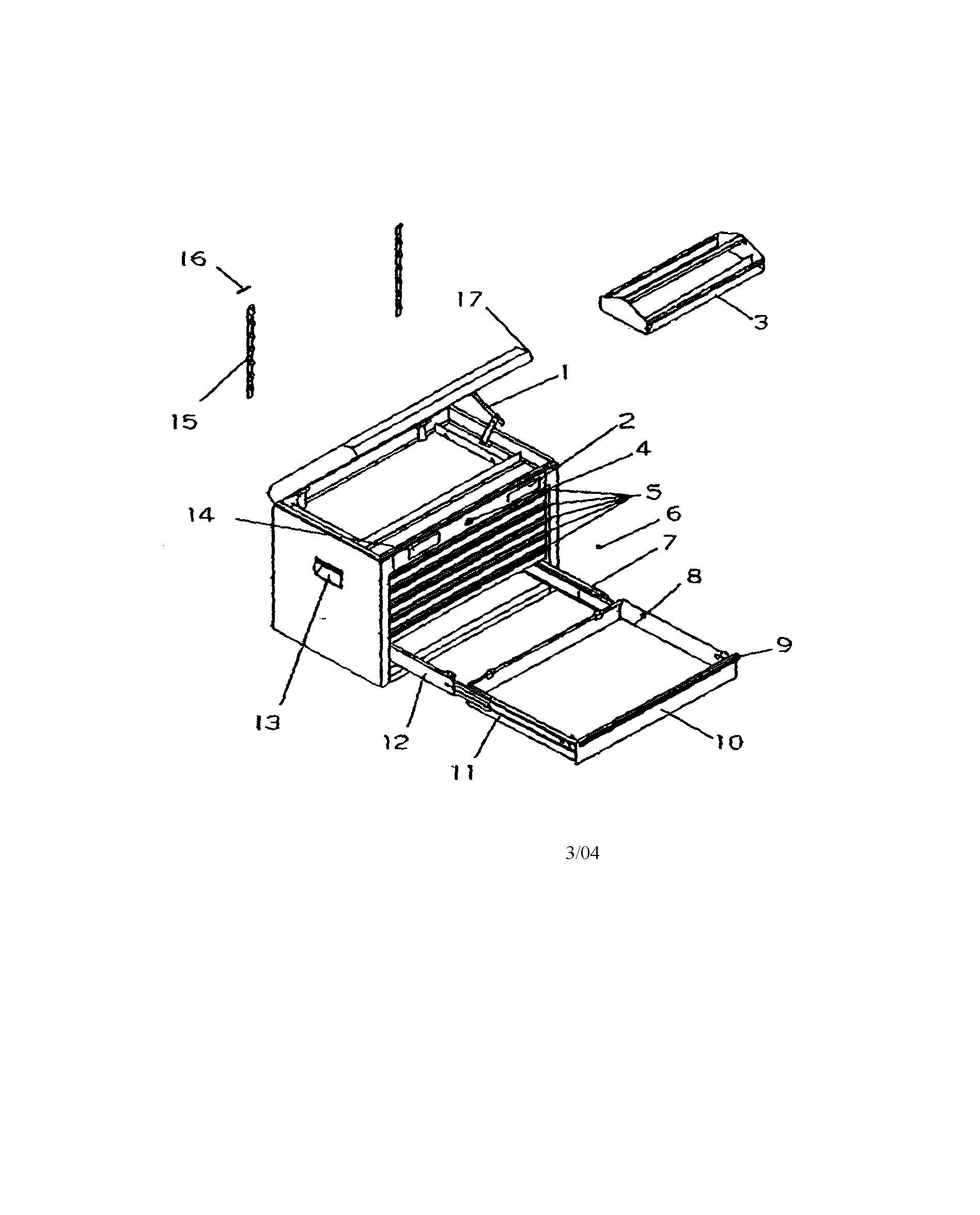 6 drawer ball bearing chest