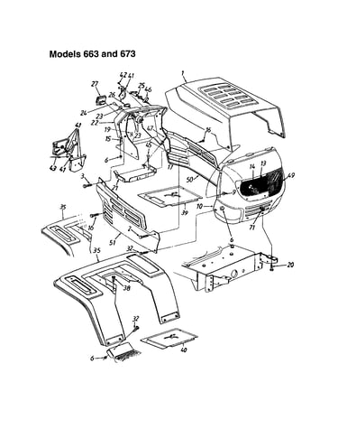 Hood - model 663 and 673
