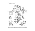 MTD 660 THRU 679 frame/rear wheel diagram