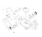 Craftsman 917378852 engine/housing/handle/wheels diagram