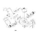 Craftsman 917378761 engine/housing/handle/wheels diagram