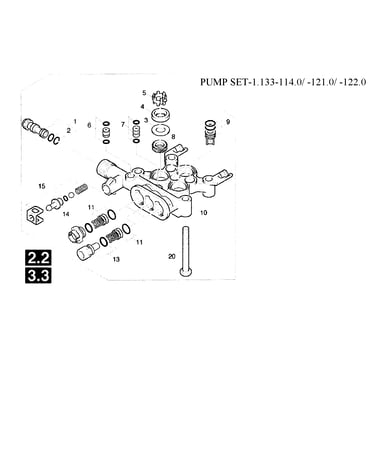 2.1 cylinder head/pump set