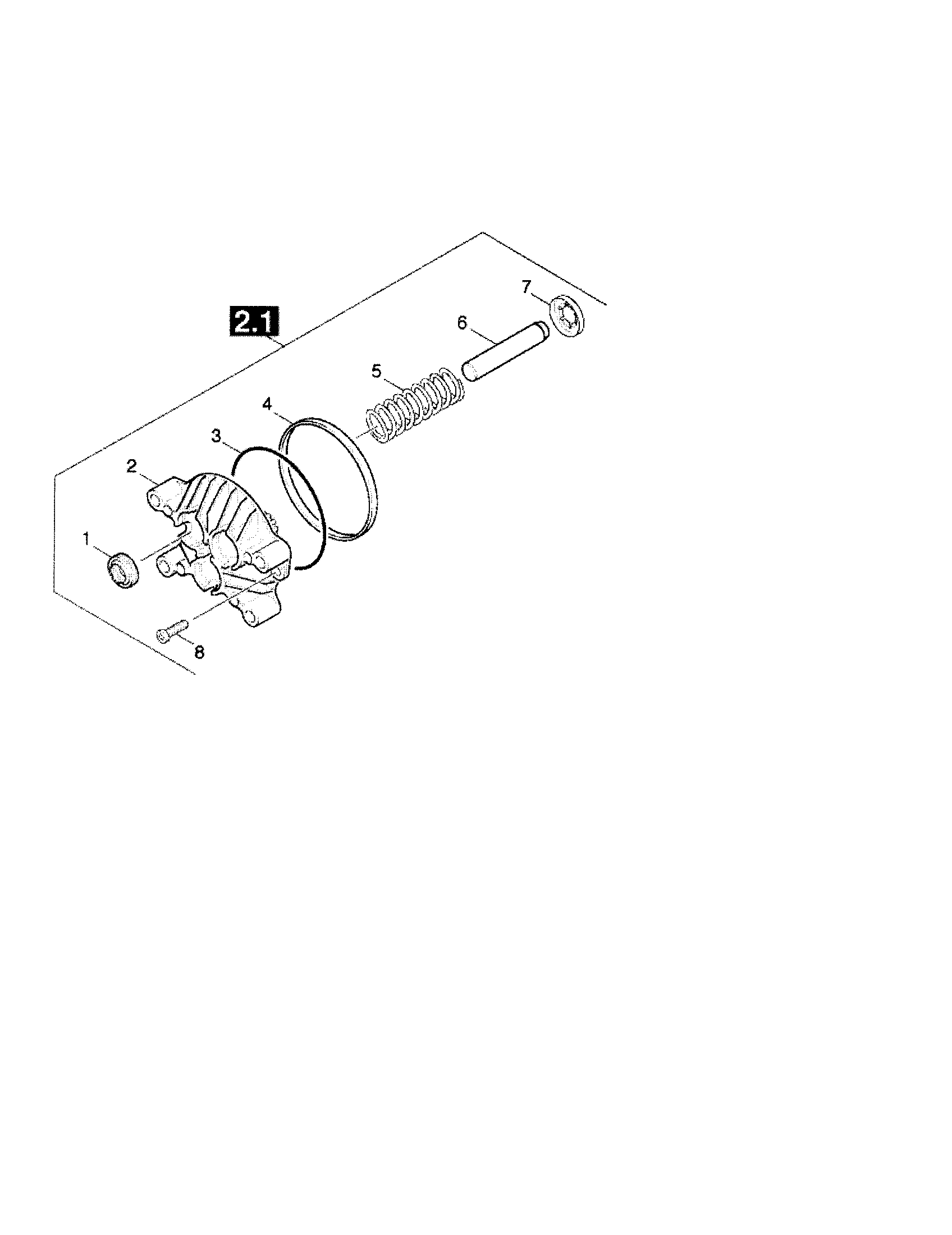 2.3 piston/housing/gasket