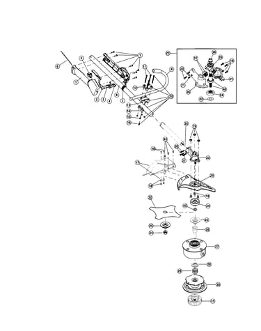 Throttle housing/driveshaft/blade