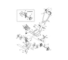Troybilt 12215 engine/handle/tines/wheels diagram