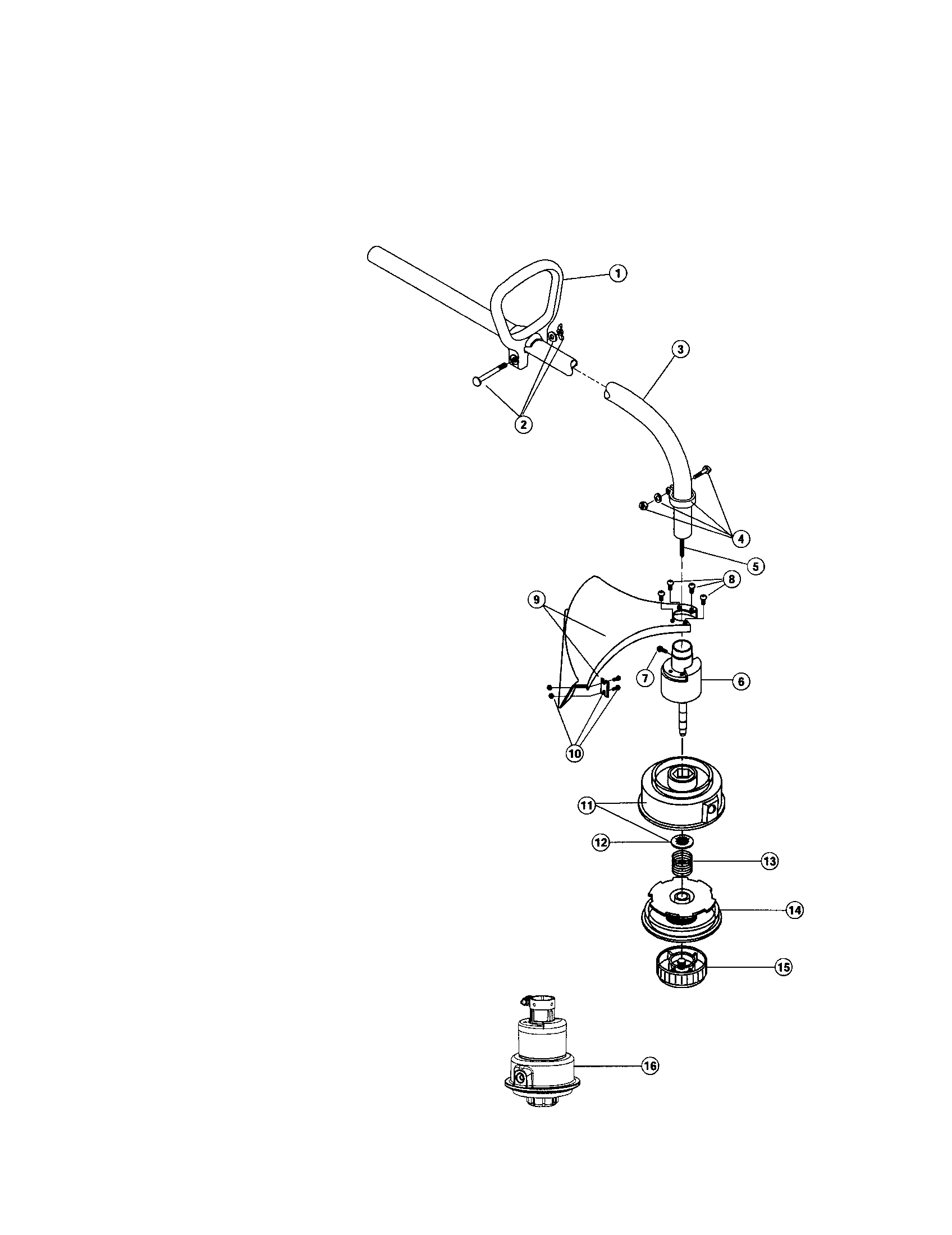 Driveshaft/d-handl/guard/blade