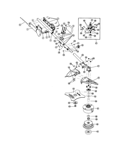 Handle/throttle housing/shield