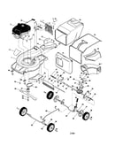 Mower deck/engine/bag