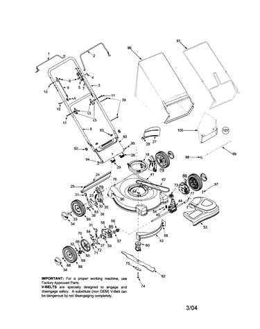 21" rear-discharge mower