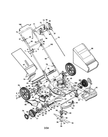 3-in-1 self starter-propelled mower