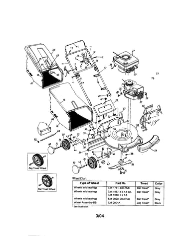 21" rear discharge push mower