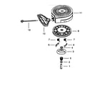 Tecumseh HSSK50-67403U recoil starter (optional) diagram