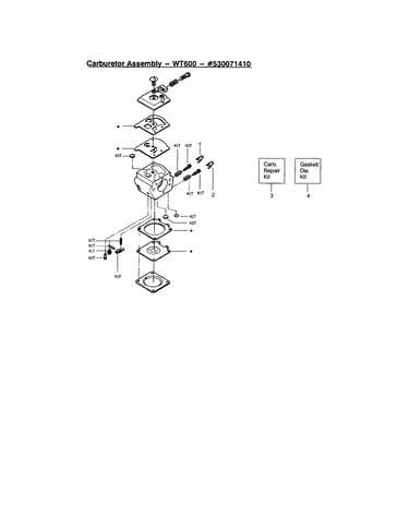 Carburetor - wt600 - #530071410