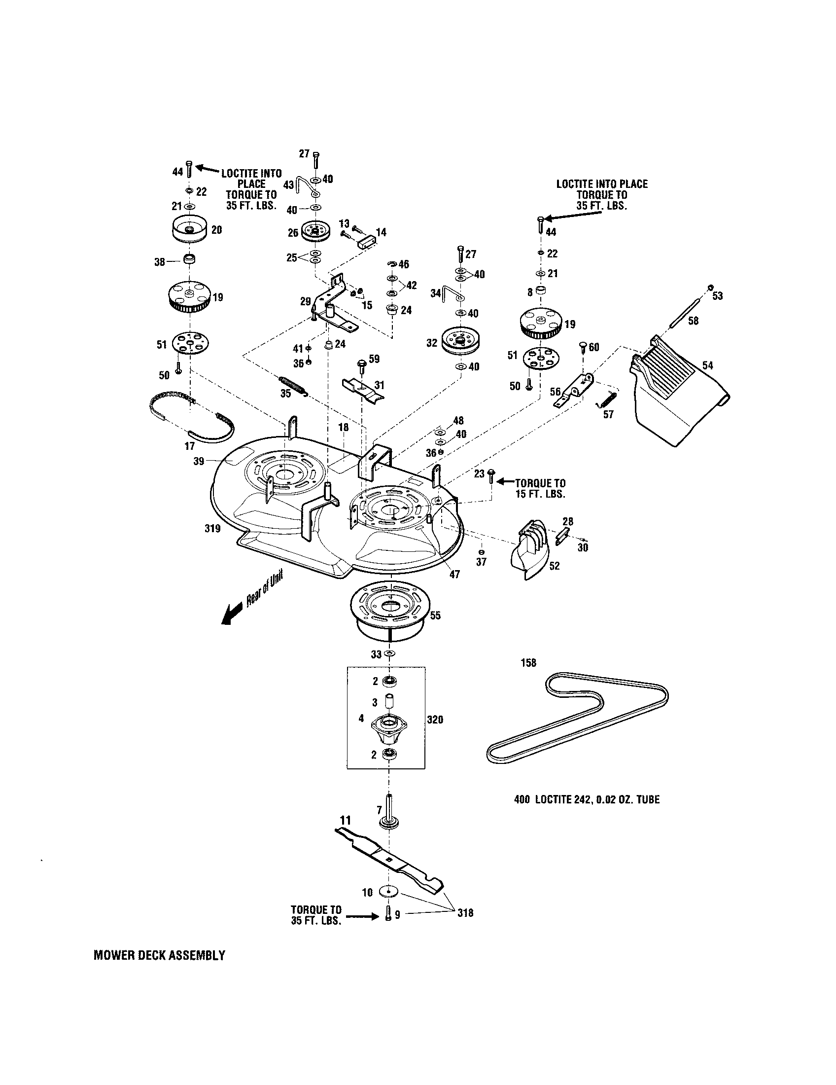 Mower deck assembly