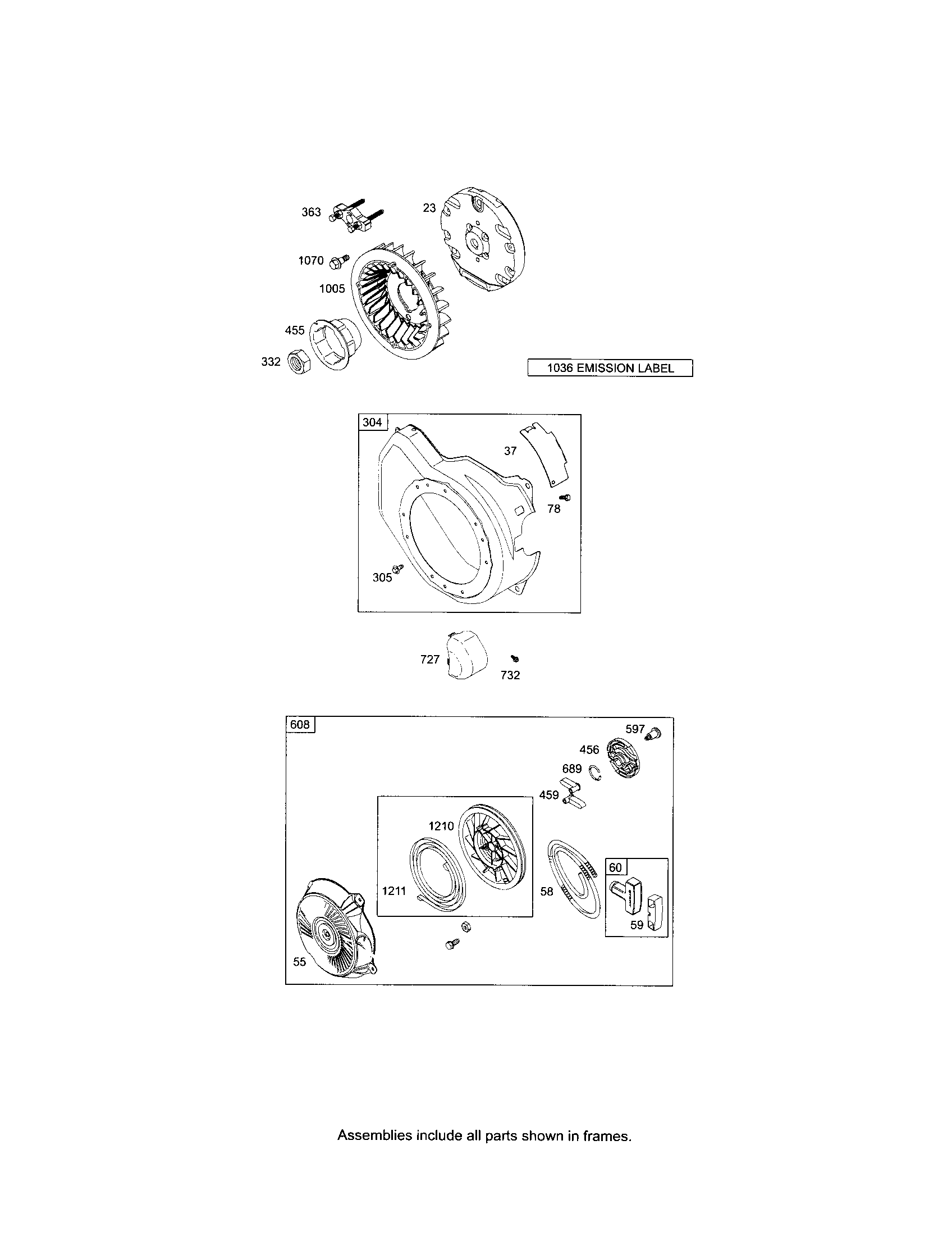 STARTER-REWIND/BLOWER HOUSING