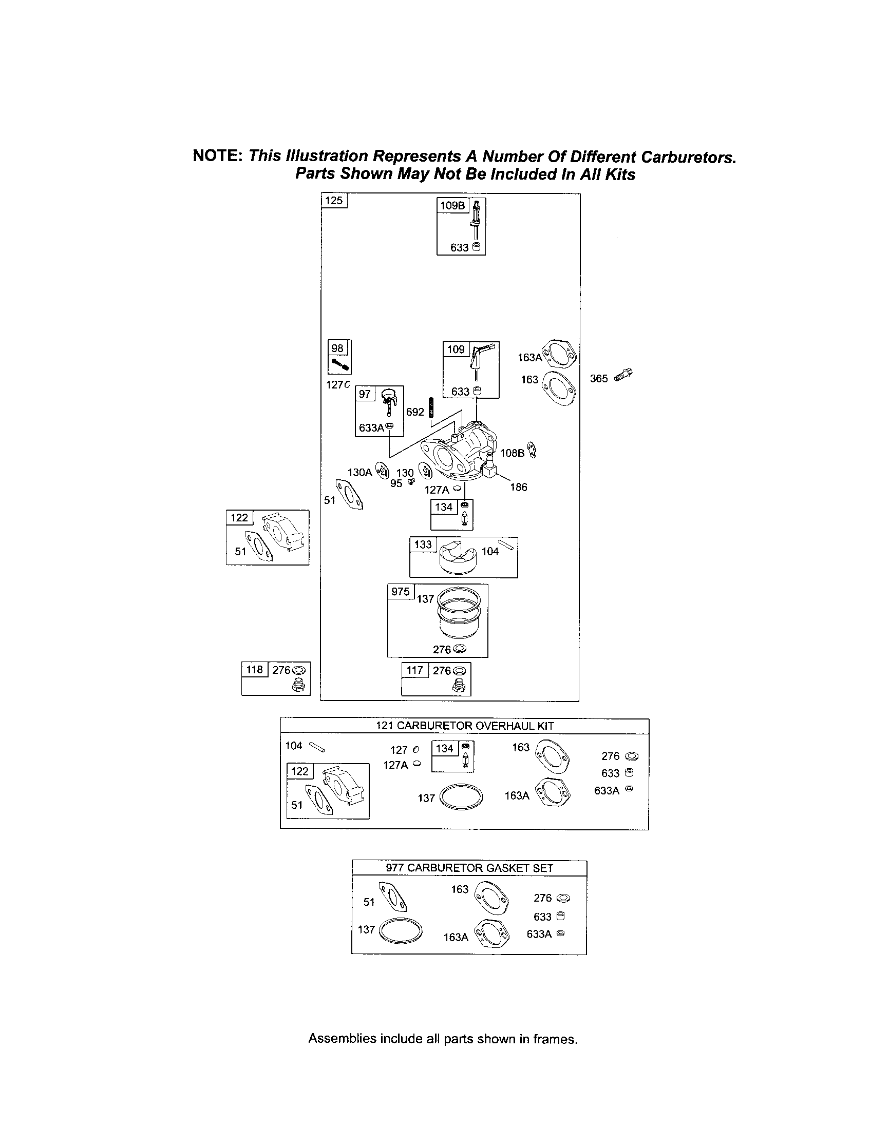 CARBURETOR/OVERHAUL KIT