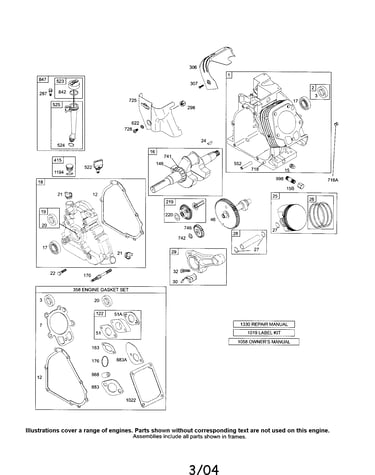 Cylinder/crankshaft