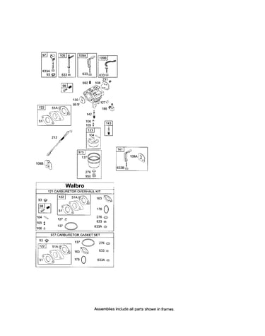 Carburetor overhaul kit/gasket set