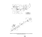 Briggs & Stratton 350445-1401-E1 cylinder/crankshaft diagram