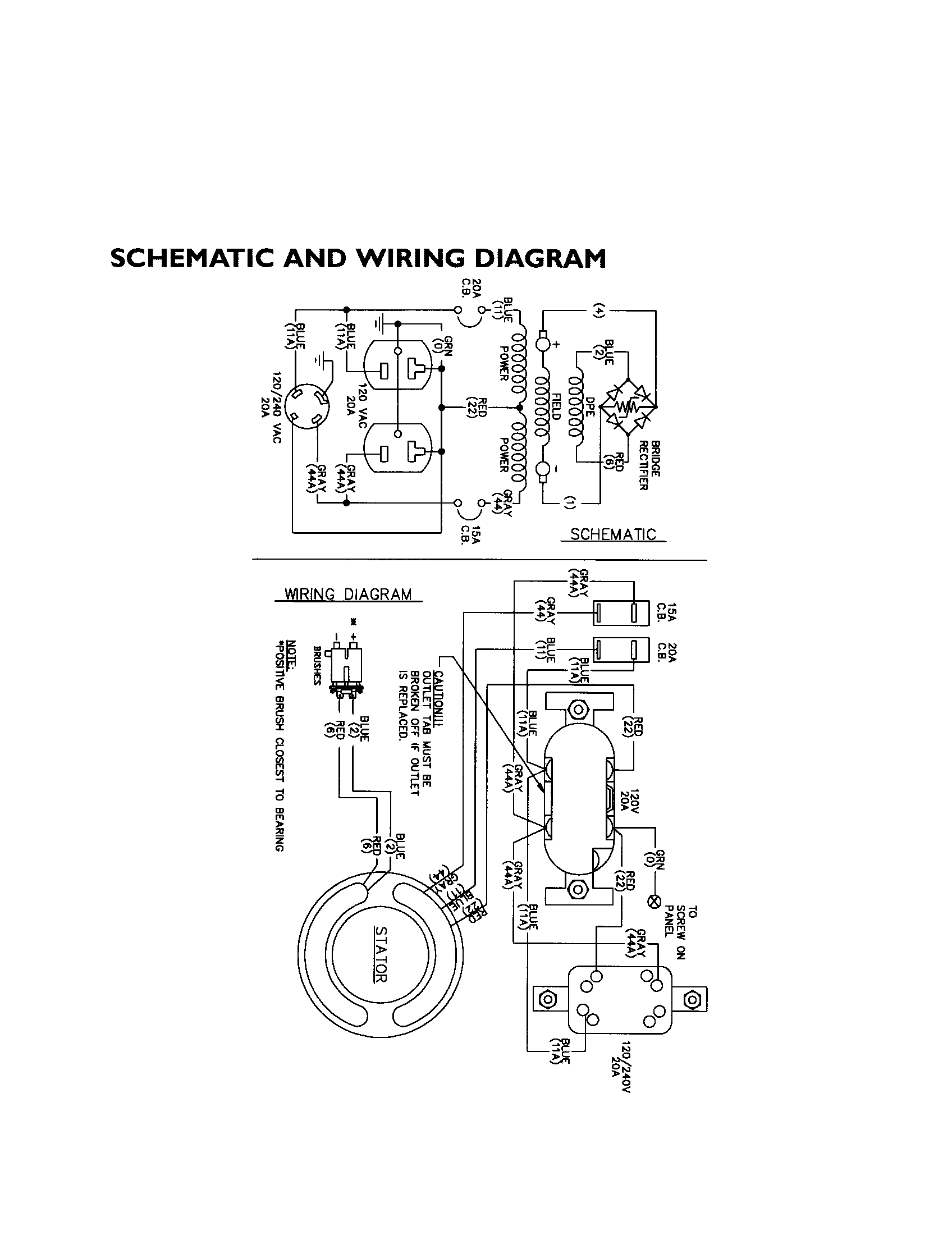 Schematic and wiring diagram