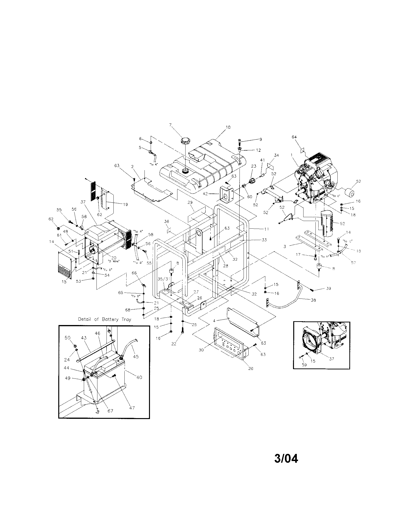 Engine/control panel/wire