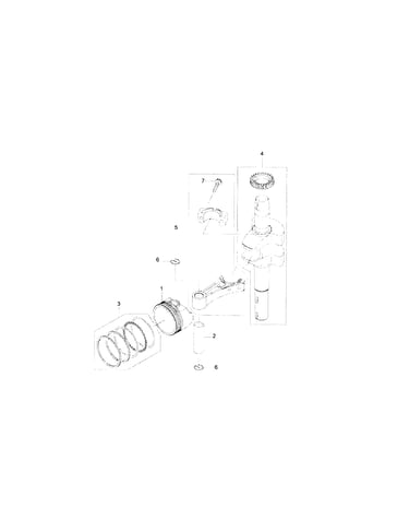 Piston/crankshaft