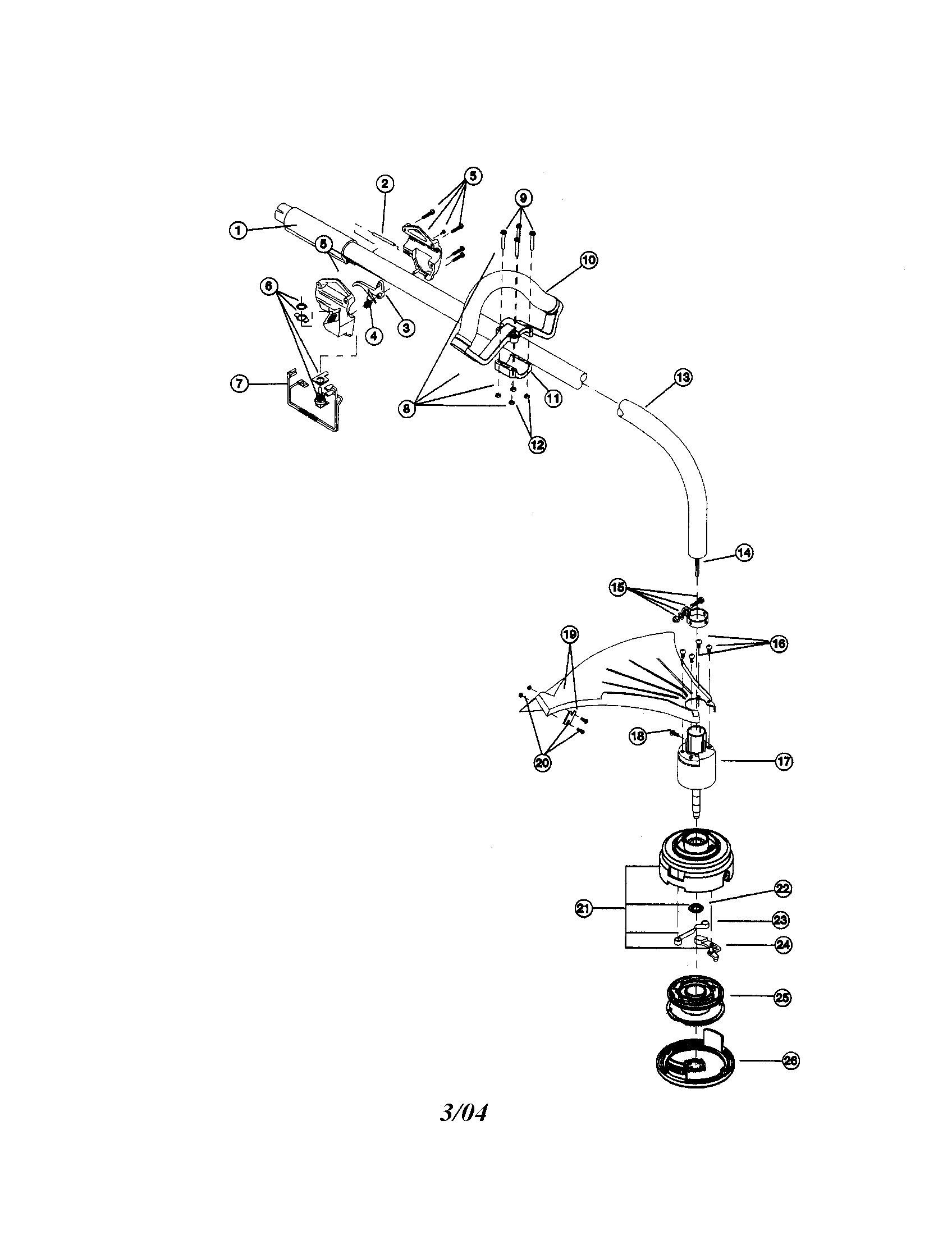 Boom/trimmer (automatic line feed)