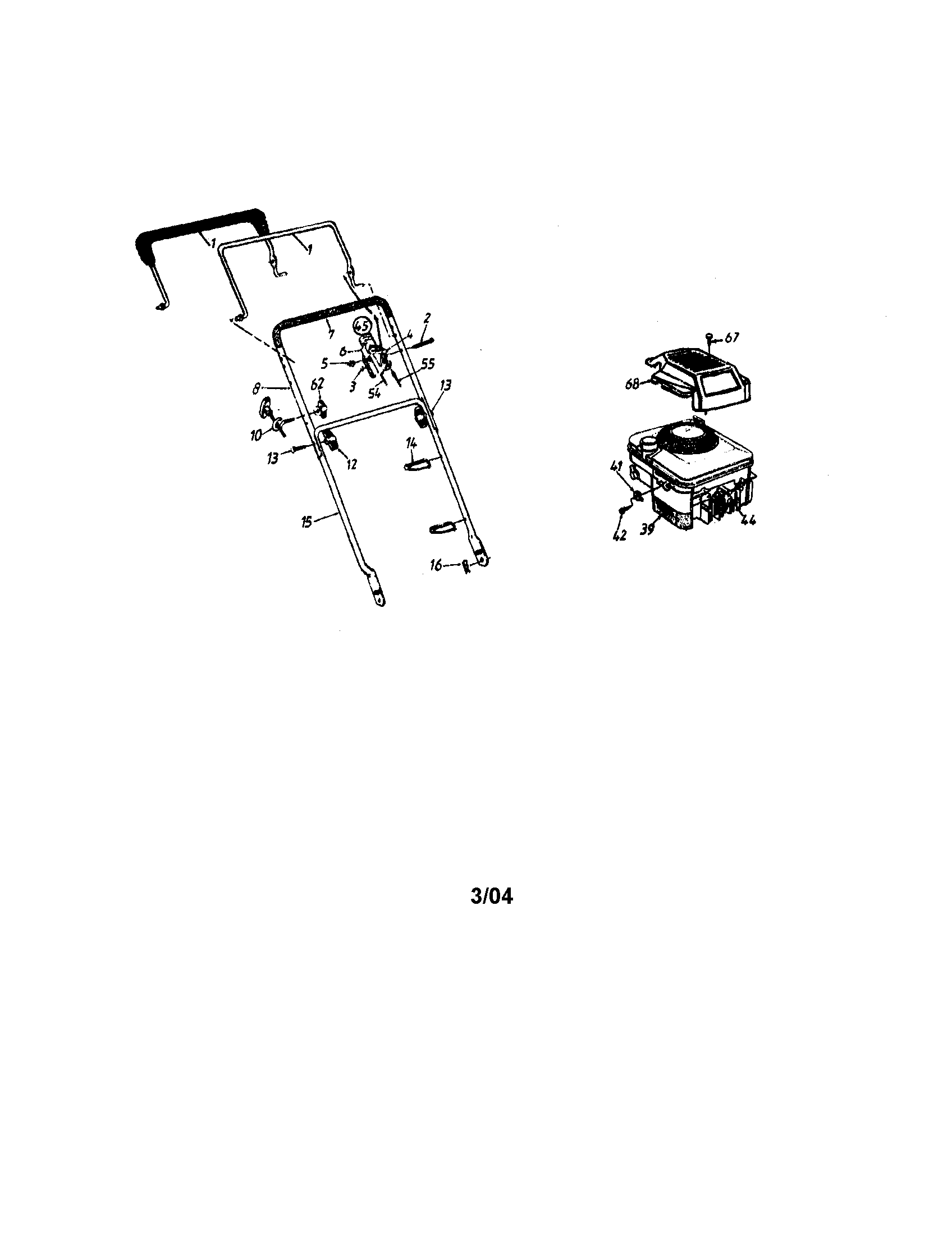 Handle/engine