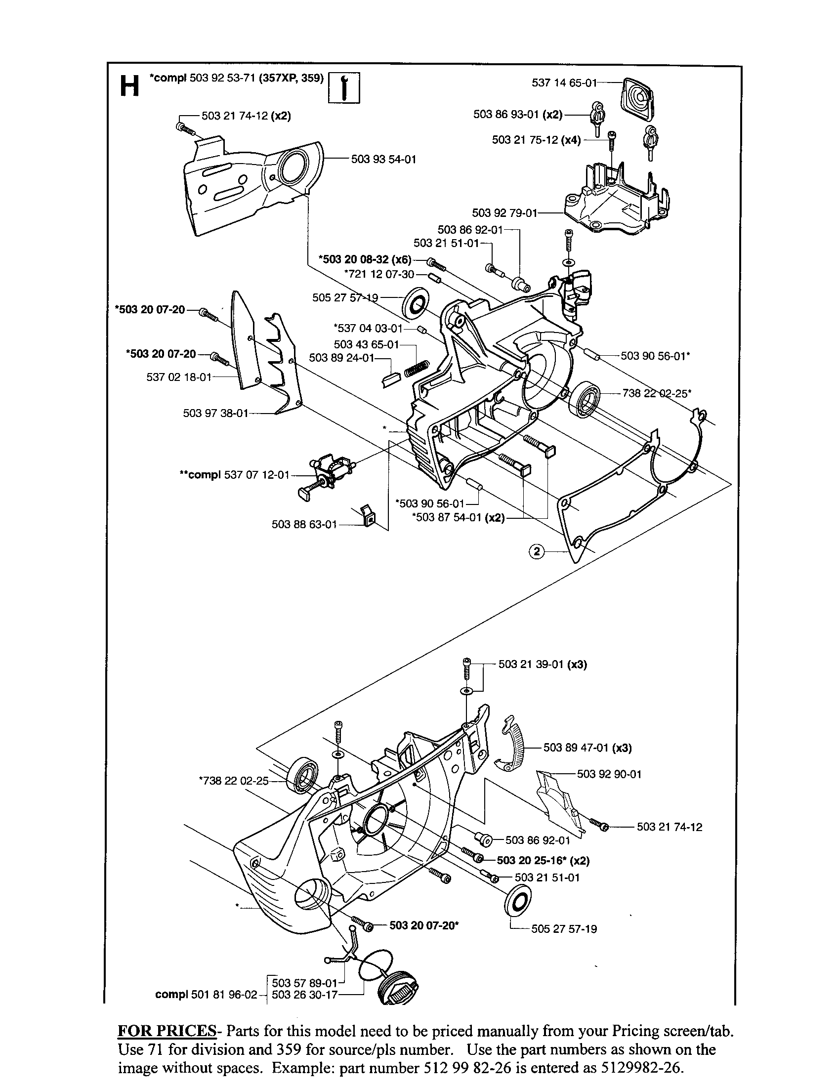 Crankcase assy