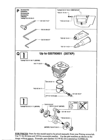 Accessories, cylinder kit