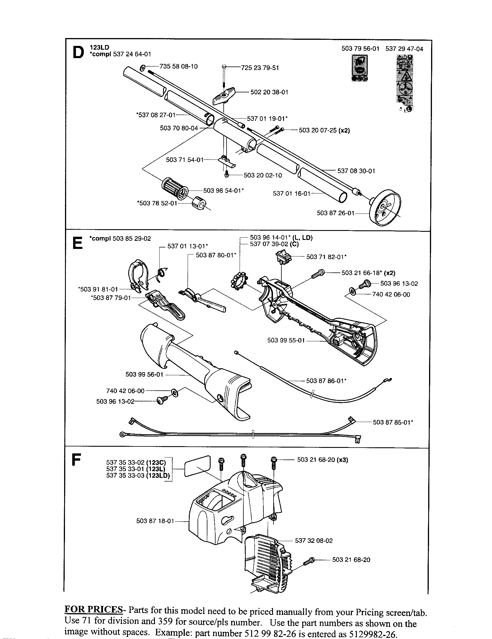 DRIVE TUBE, HANDLE, COVER