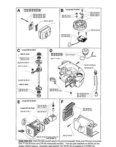 Muffler,ign,crank,fuel,cyldr,rear hsg.