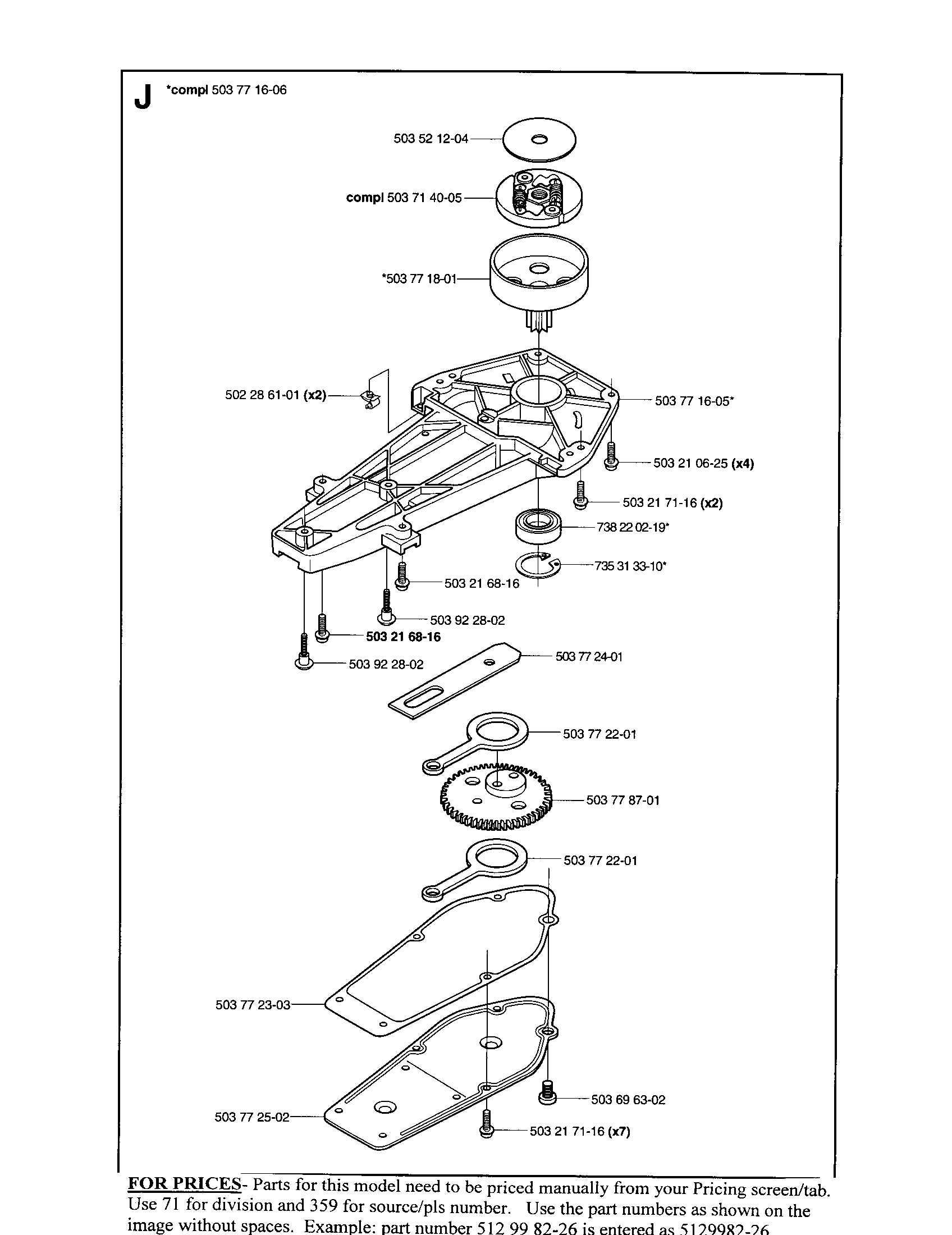 Gear box assy.
