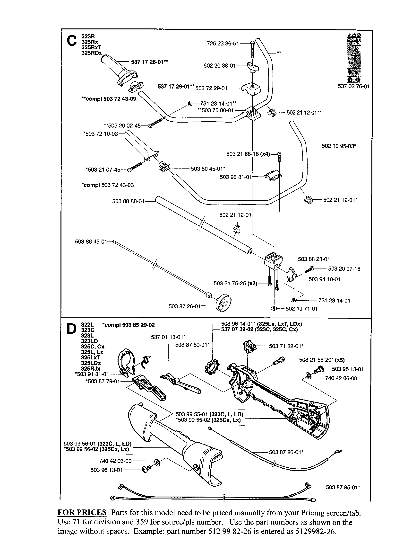 Handle,  control assy.