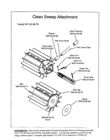 Clean sweep attachment