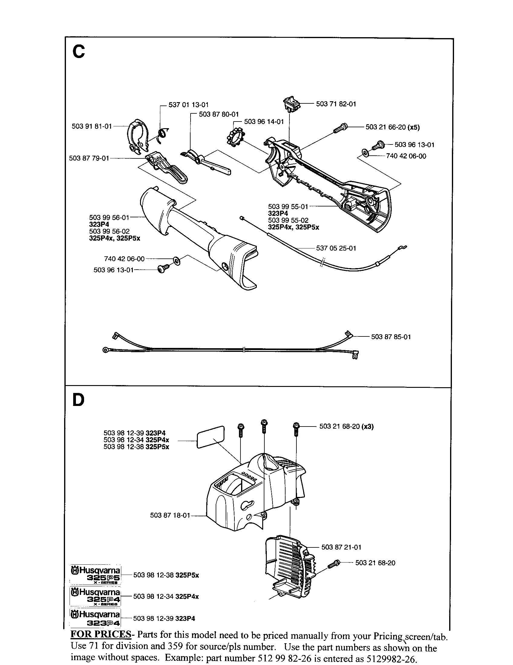 CONTROL HANDLE, HOUSING