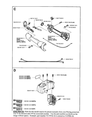 Control handle, housing