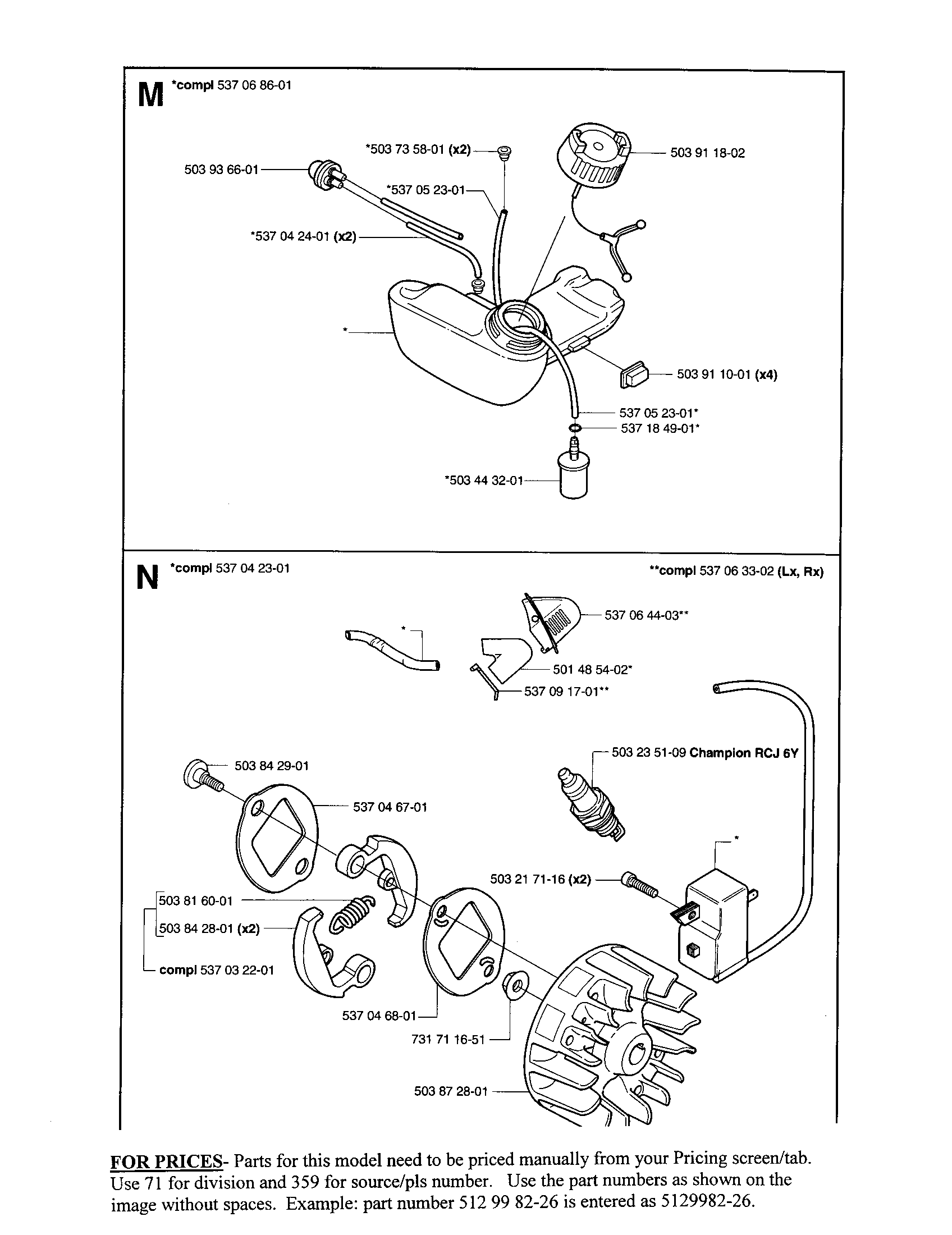 Fuel sys, clutch, ignition