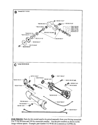 Gear box, control handle