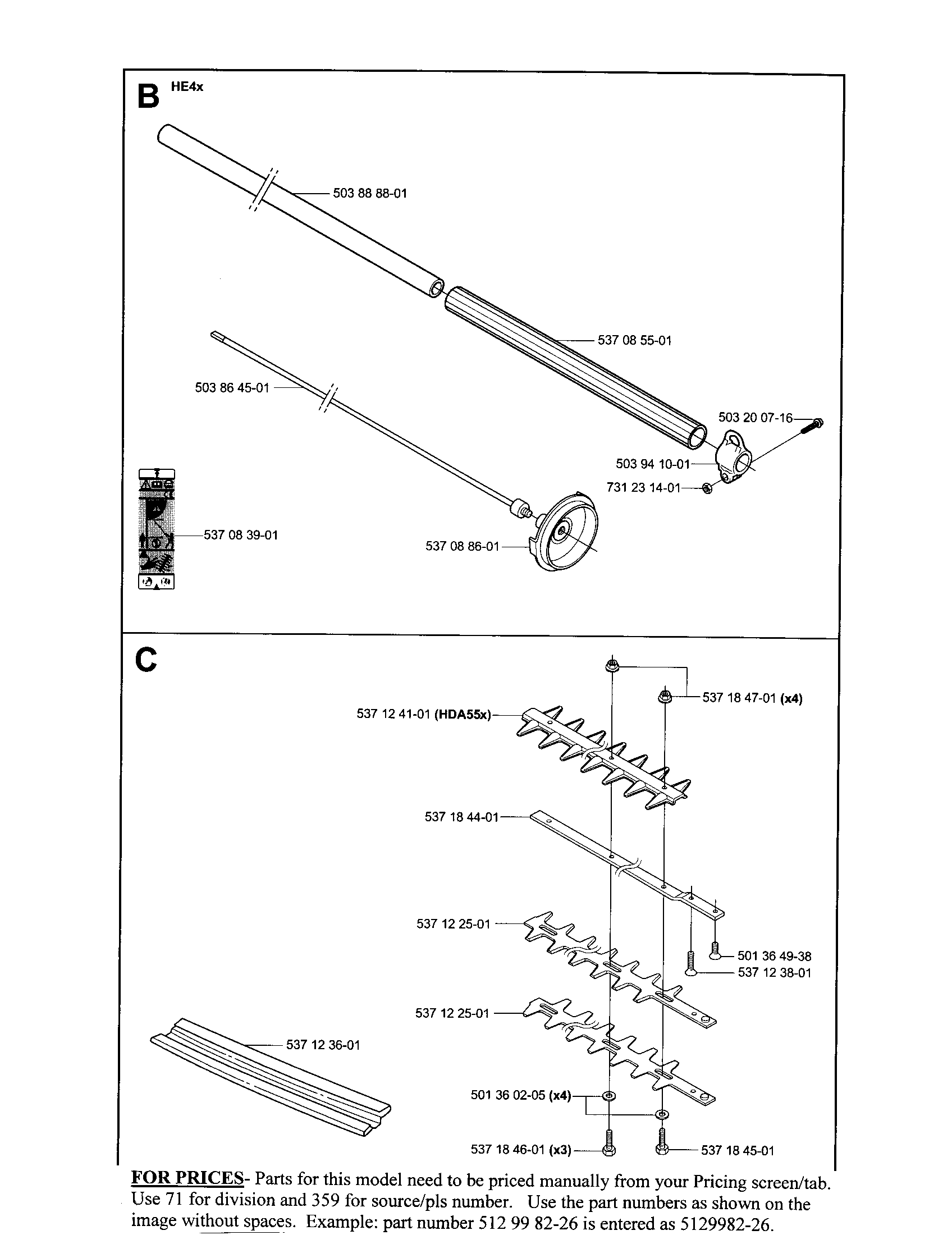 Shaft assy, cutter bar