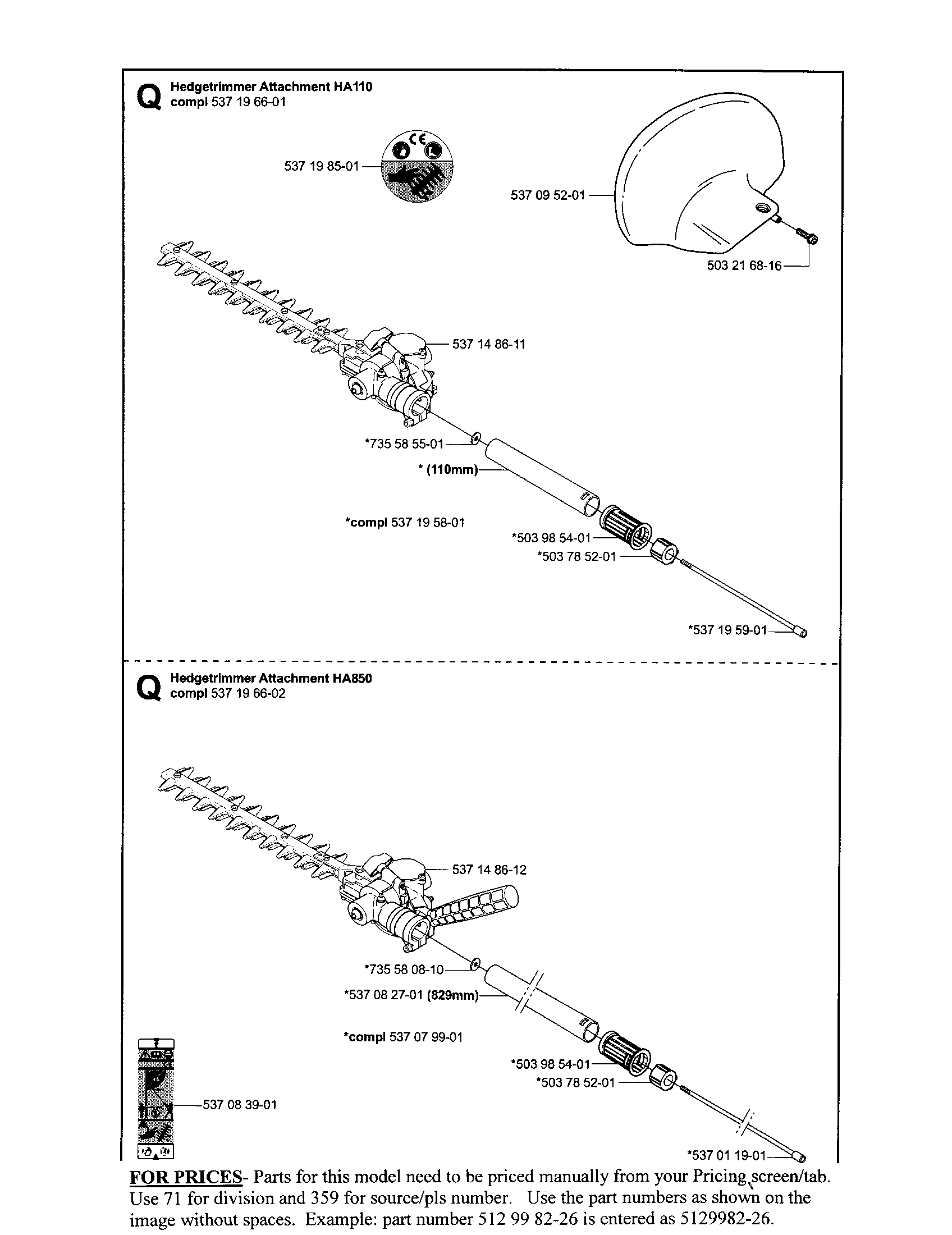 Hedge trimmer attachment