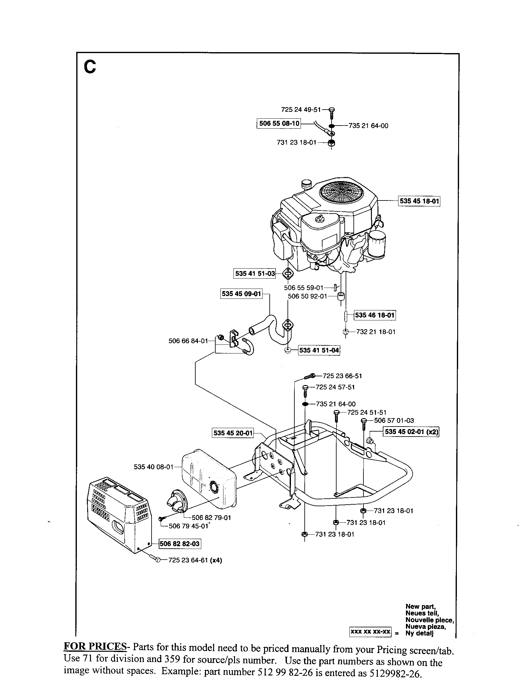 Engine, muffler