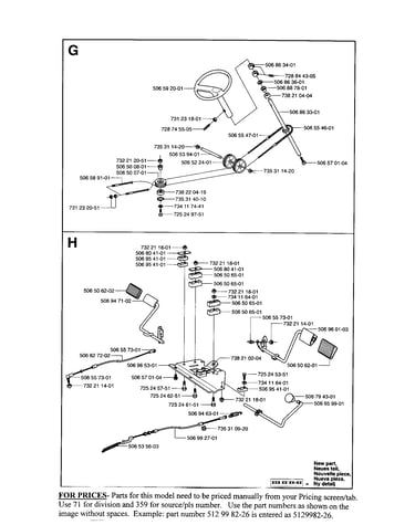 Steering, pedal and linkage