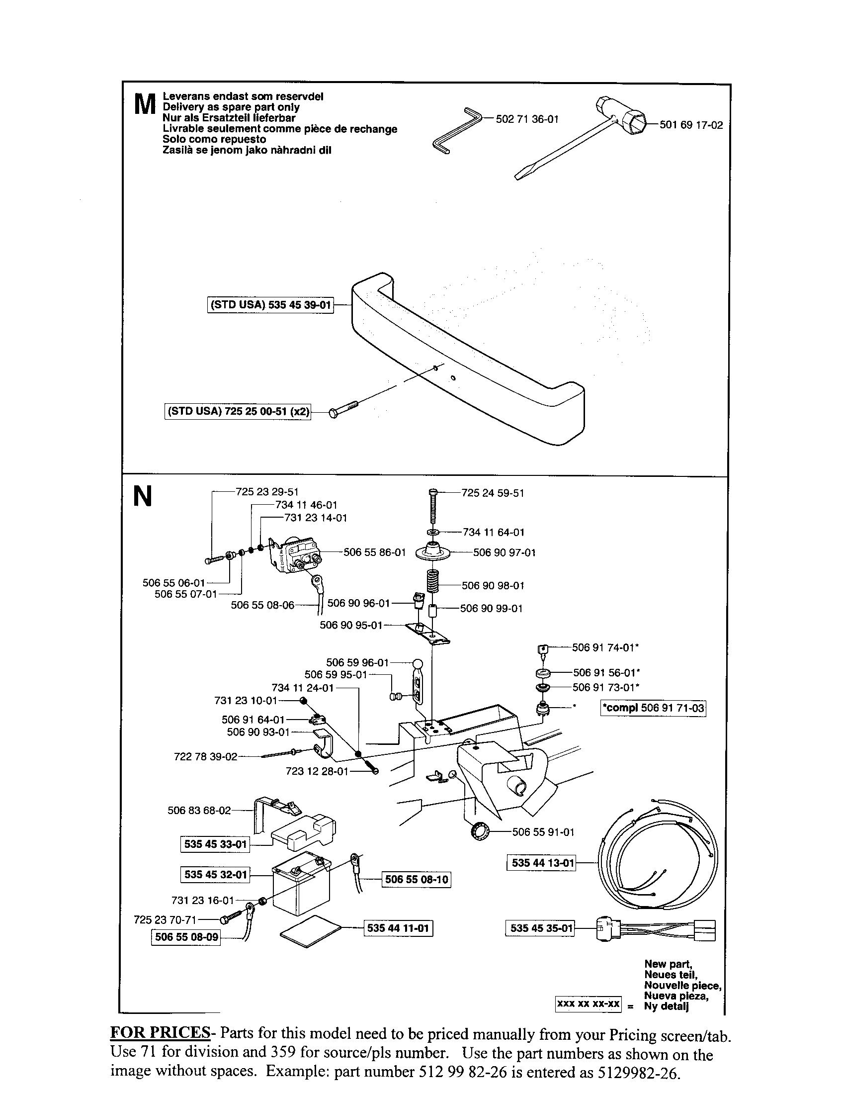 Rear bumper, electrical sys.
