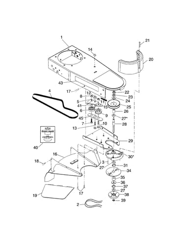 Chassis/belt/debris shield
