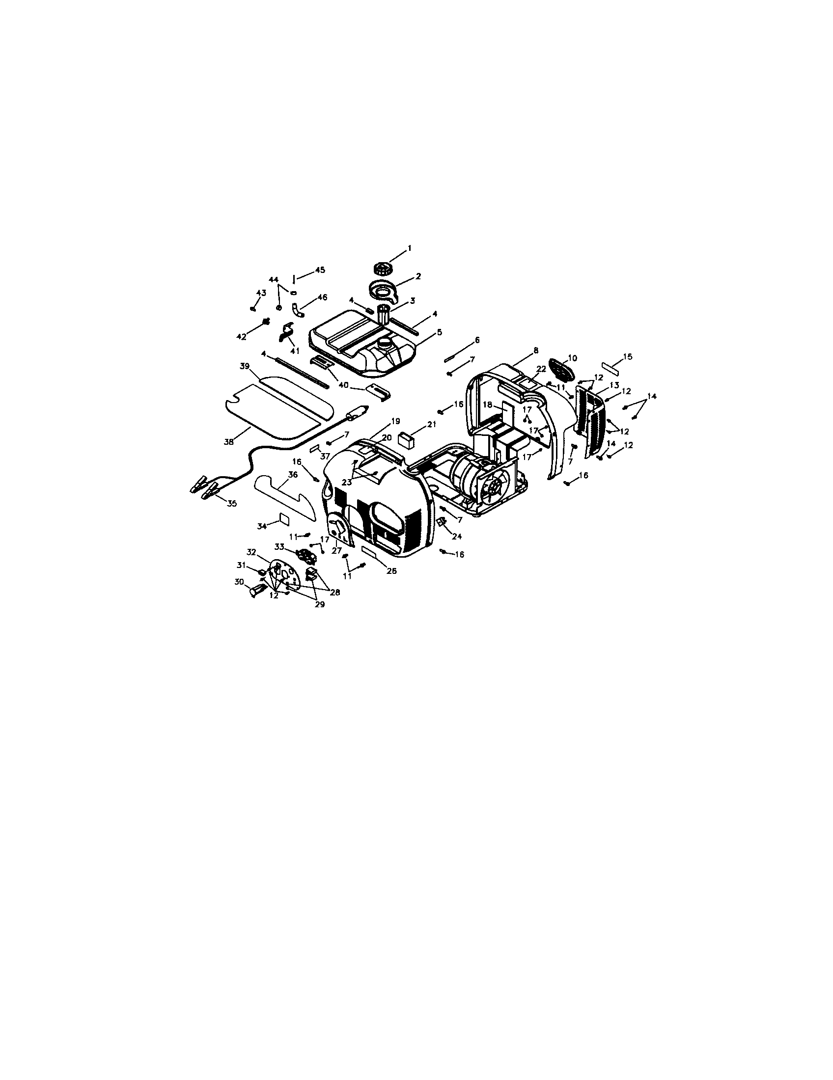 FUEL TANK/HOUSING/FUEL HOSE